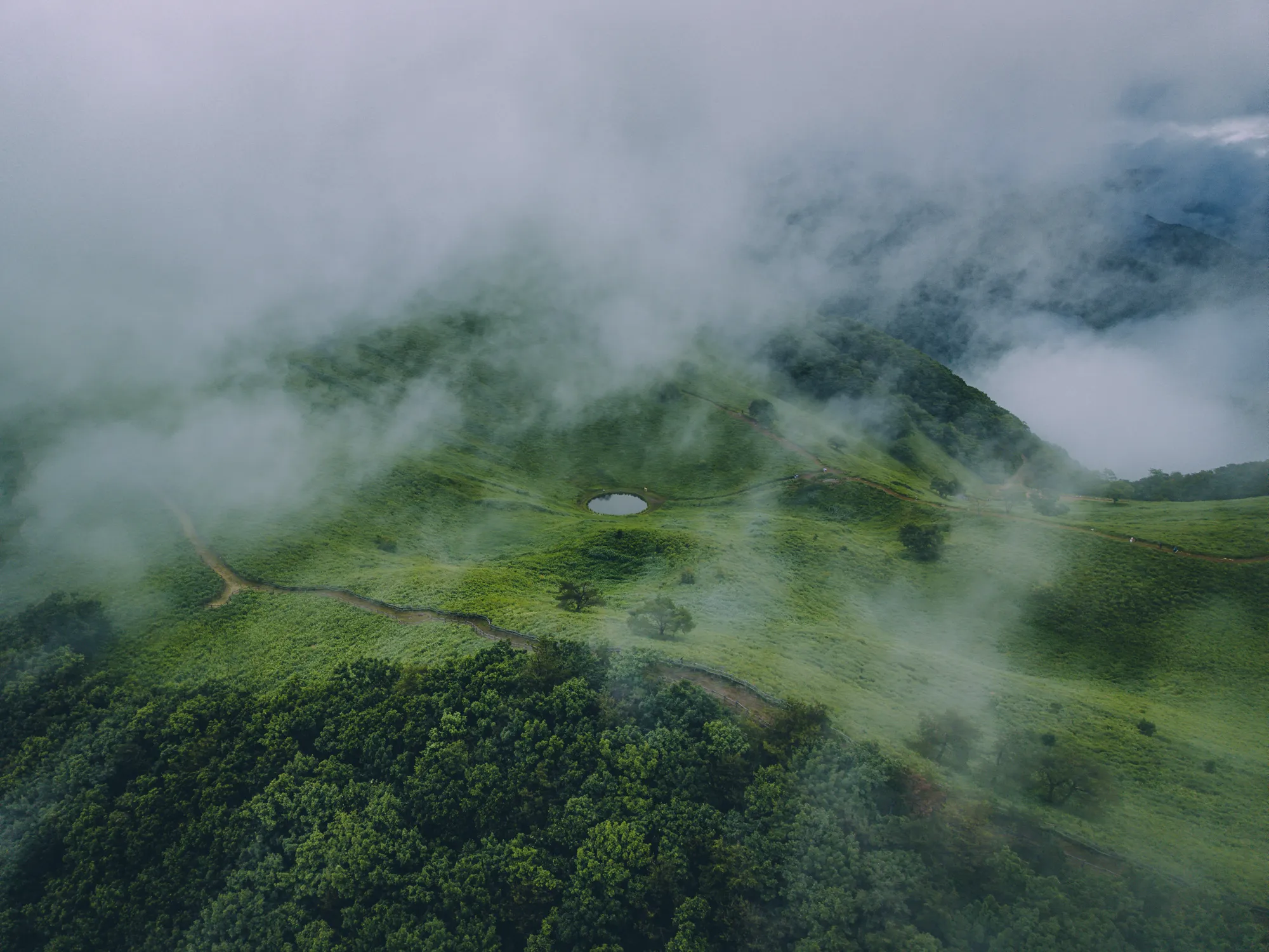 cloudy 민둥산 mountain 드론 drone